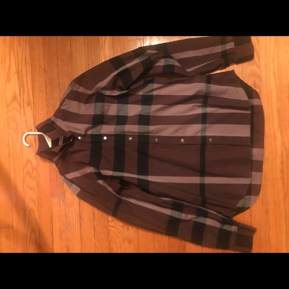 Burberry button-down checkered shirt